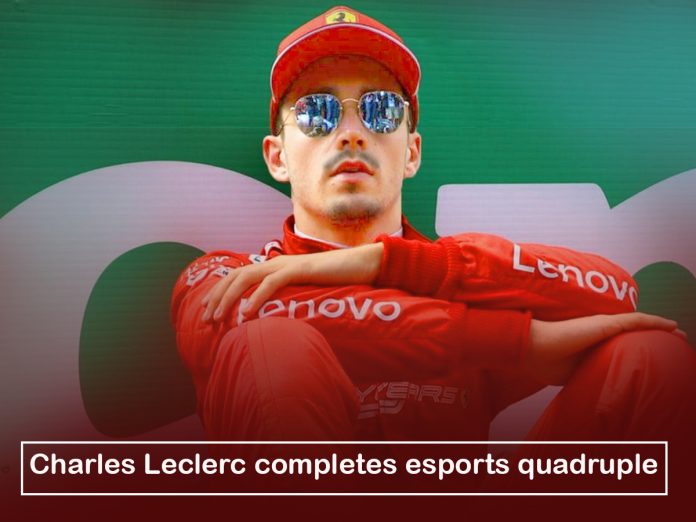 Charles Leclerc,popular racer, greatly ended esports quadruple